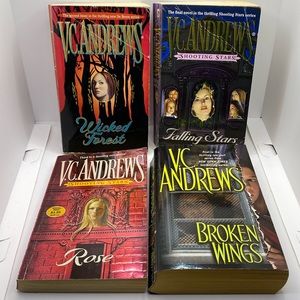 V.C. Andrews 4 Book Bundle Wicked Forest Falling Stars Rose Broken Wings Novels